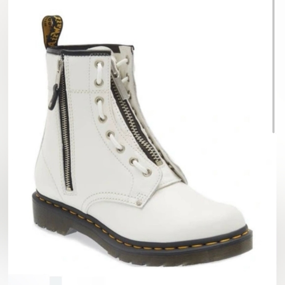 NEW Dr Martens Women's 1460 Twin Zip Leather Lace Up Boots size 8L 7M - Picture 4 of 10